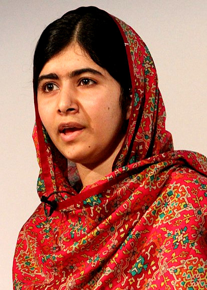 Foto de Malala-Yousafzai, a jovem ativista paquistanesa, que tem hoje 22 anos e é grande exemplo de ativismo jovem