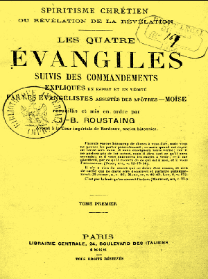 Capa da edição original de Os Quatro Evangelhos, de Roustaing