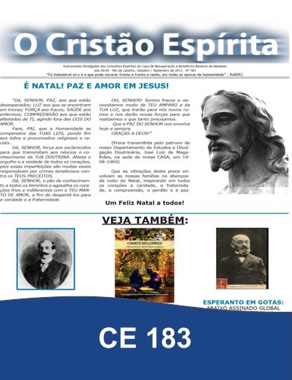 Capa da Edição 183 de O Cristão Espírita