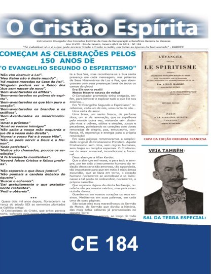 Capa da Edição 184 de O Cristão Espírita