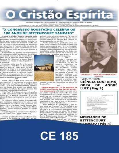 Capa da Edição 185 de O Cristão Espírita