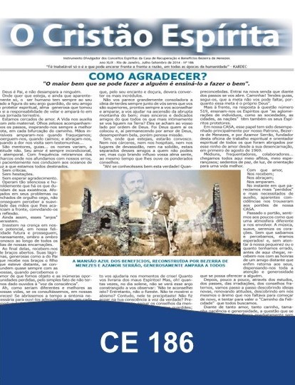 Capa da Edição 186 de O Cristão Espírita