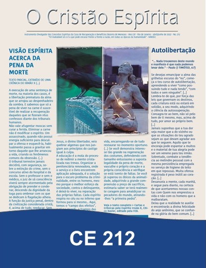 Capa da Edição 212 de O Cristão Espírita