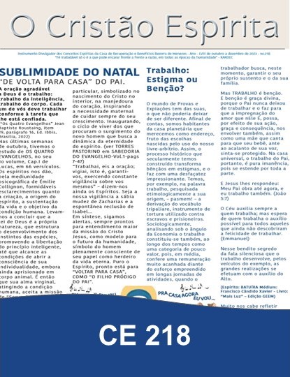 Capa da Edição 218 de O Cristão Espírita
