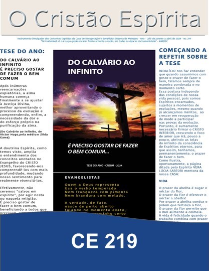 Capa da Edição 219 de O Cristão Espírita