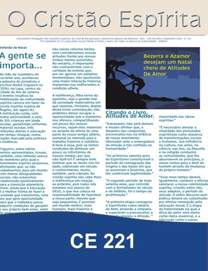 Capa da Edição 221 de O Cristão Espírita
