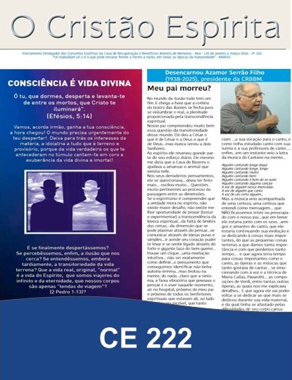 Capa da Edição 222 de O Cristão Espírita