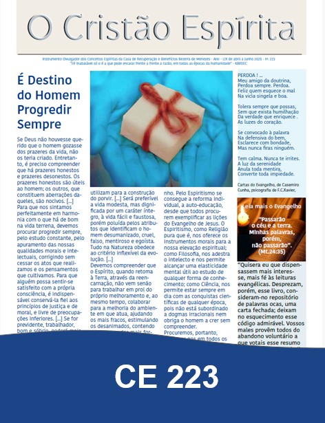 Capa da Edição 223 de O Cristão Espírita