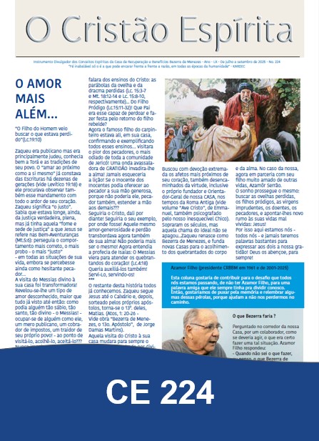 Capa da Edição 224 de O Cristão Espírita