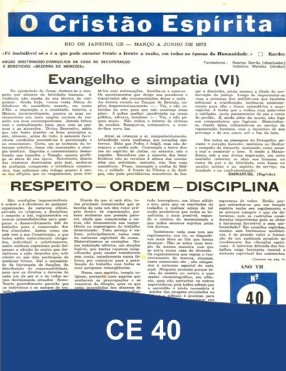 Capa da Edição 40 de O Cristão Espírita
