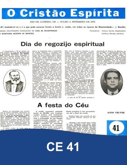 Capa da Edição 41 de O Cristão Espírita