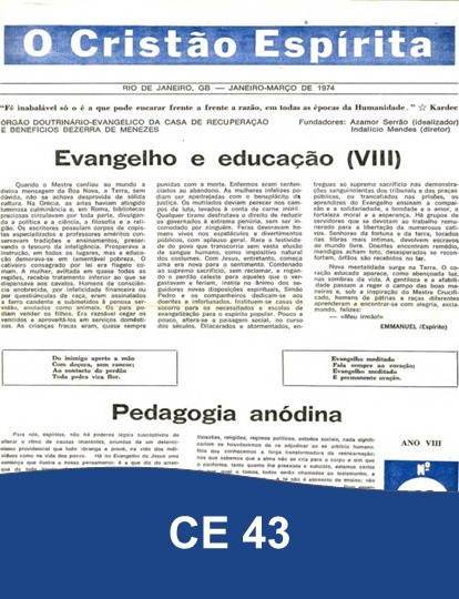 Capa da Edição 43 de O Cristão Espírita