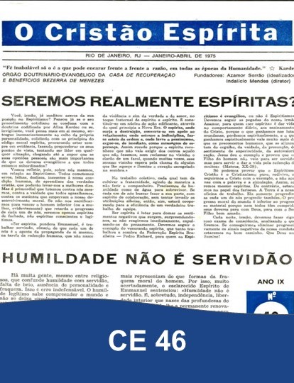 Capa da Edição 46 de O Cristão Espírita